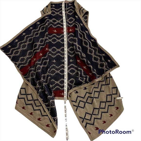 Longline Open Front Cardigan Sweater Vest One Size OS - Picture 8 of 8